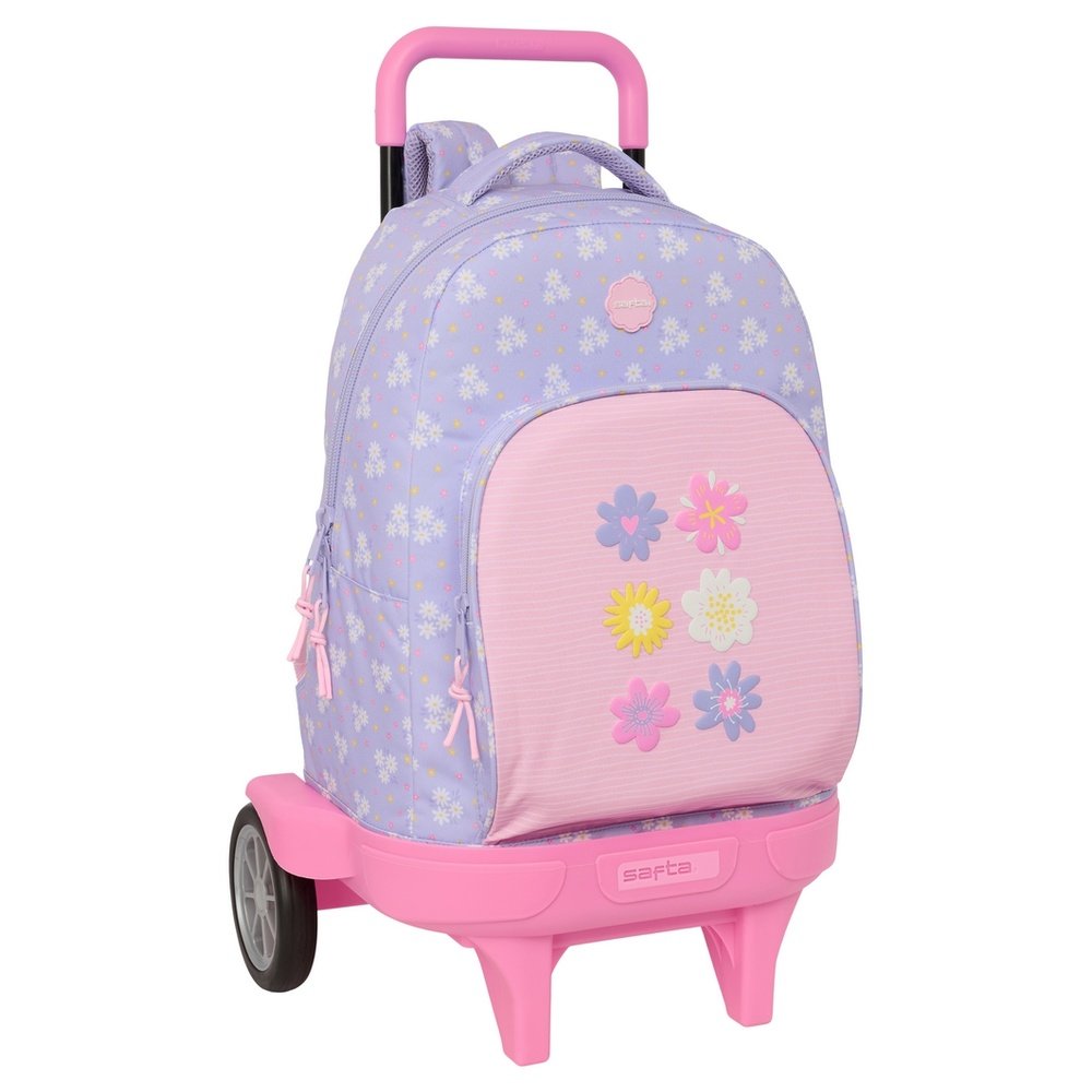 Mochila escolar con ruedas compacta Evolución Safta Bouquet