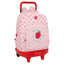 Mochila escolar con ruedas compacta extraible Glowlab Frutitas SAFTA
