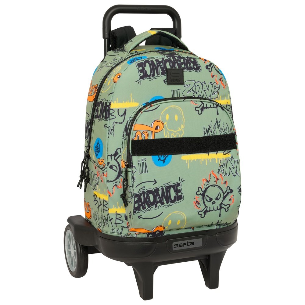 Mochila escolar con ruedas compacta Evolución Graffiti Safta
