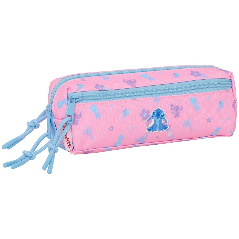Portatodo triple pequeño rosa claro Stitch Bright SAFTA
