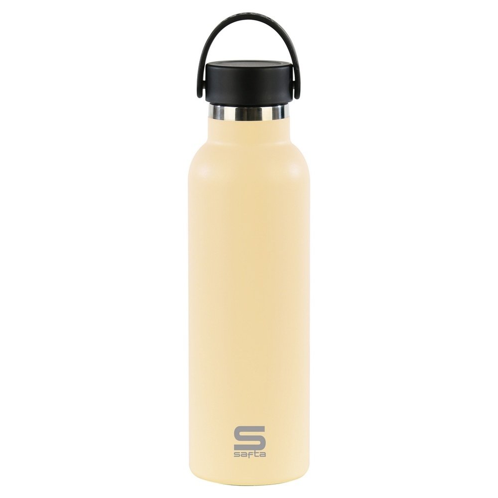 Botella Termo Exterior Goma Naranja Pastel SAFTA 600ml