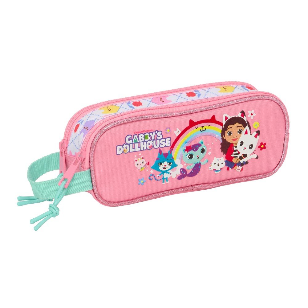 Portatodo Doble Gabby´s Dollhouse SAFTA S.A. Rosa y Blanca