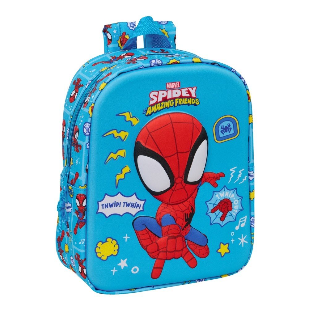 Mochila Guarderia 3D Spidey Cuadrada SAFTA