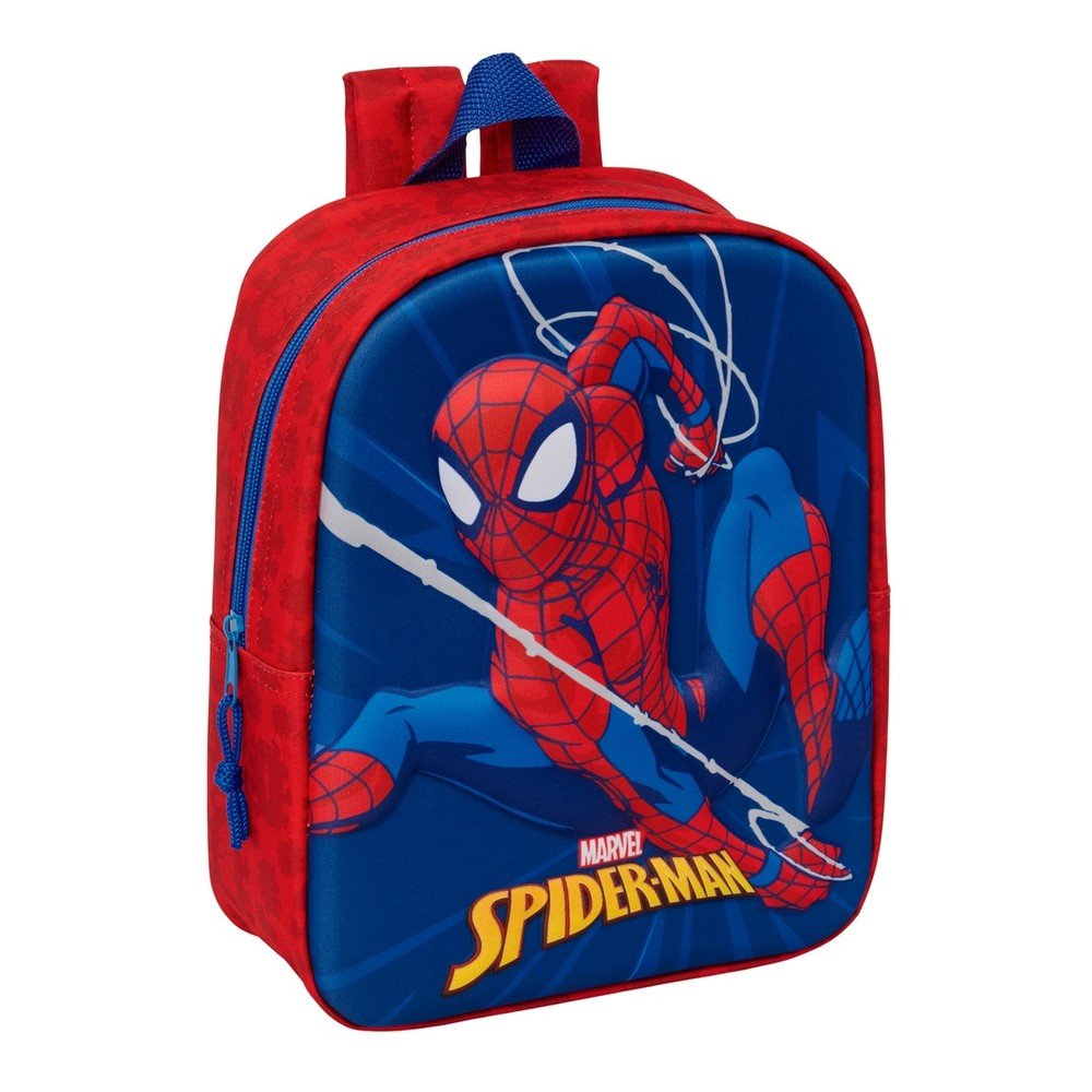 Mochila Guarderia 3D Spider-man Cuadrada SAFTA