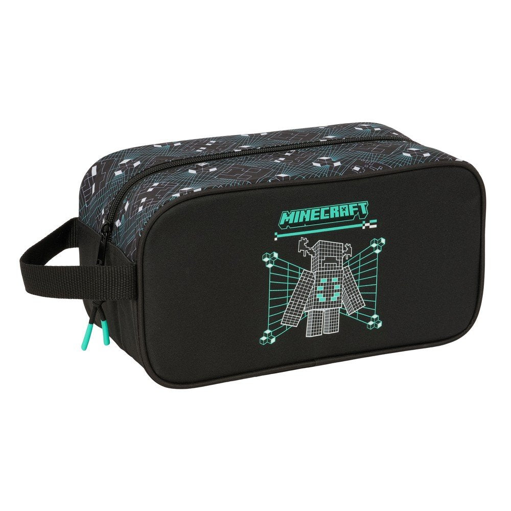 Zapatillero Minecraft Screen SAFTA S.A. Negro y Turquesa Imagen principal del producto