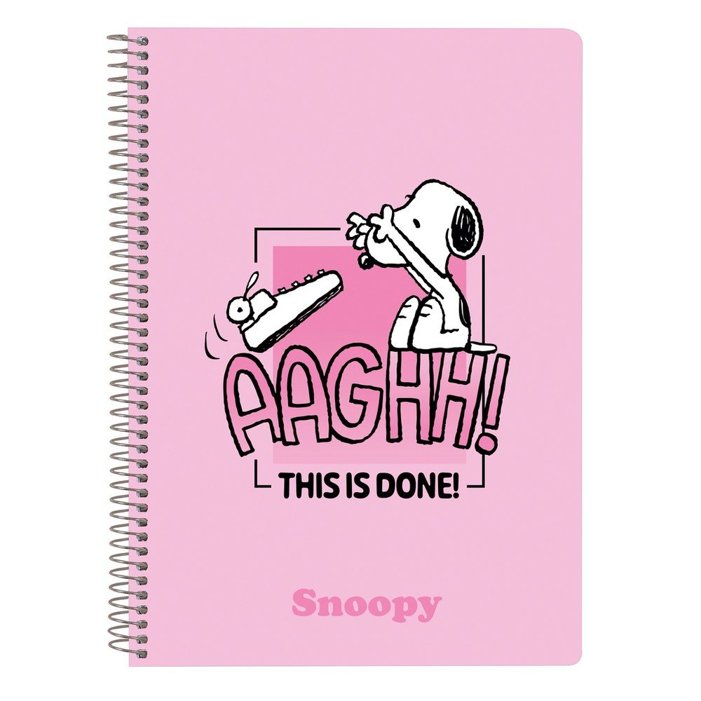 Libreta Cuarto Tapas Duras 80 H. Snoopy Marca Safta