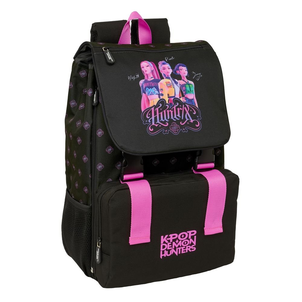 Mochila Extensible K-pop Demon Hunters Negra SAFTA