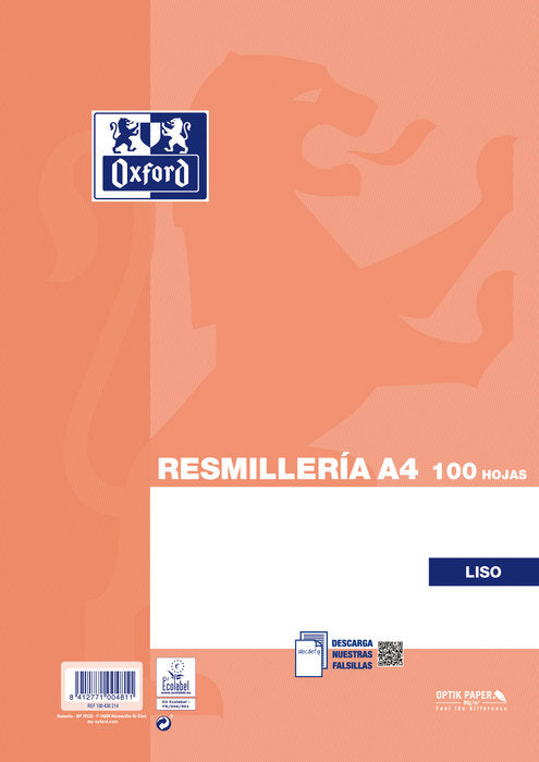 Papel A4 100H 90 g Liso Oxford Marca Enri Imagen principal del producto