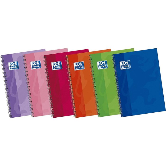 Bloc Espiral A4 Liso 80H 90g | Oxford | Cartón | Formato A4 | Pack 5 Unidades Imagen principal del producto