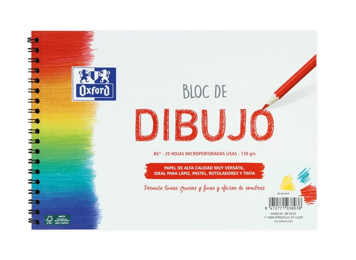 Bloc Espiral Estándar Liso 20H 130g | Oxford | Cartón | Formato Estándar | Pack 1 Unidades Imagen principal del producto