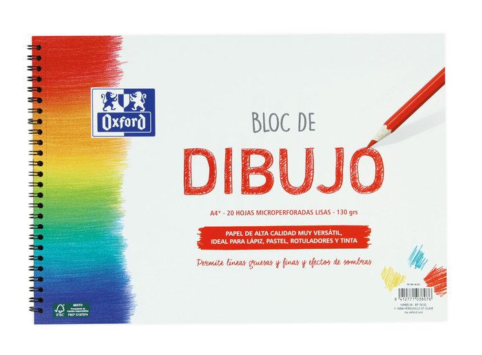 Bloc Espiral Estándar Liso 20H 130g | Oxford | Cartón | Formato Estándar | Pack 1 Unidades Imagen principal del producto