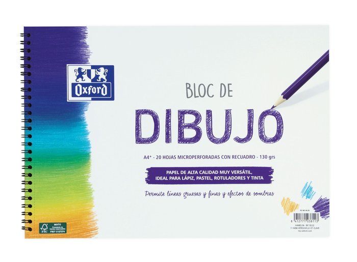 Bloc Espiral Estándar Liso 20H 130g | Oxford | Cartón | Formato Estándar | Pack 1 Unidades Imagen principal del producto