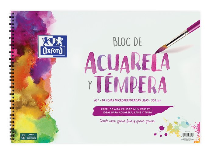 Bloc Espiral Estándar Liso 10H 300g | Oxford | Cartón | Formato Estándar | Pack 1 Unidades Imagen principal del producto