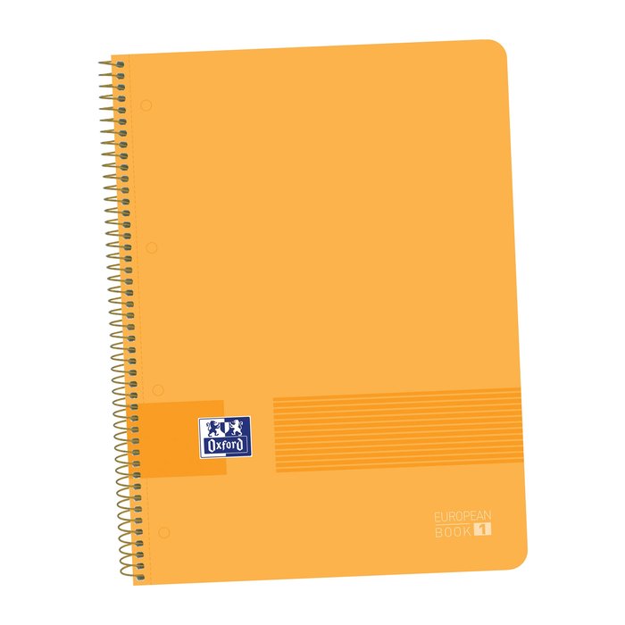 Cuaderno espiral A4+ 80 hojas 90 g Cuadricula 5x5 Rojo Oxford