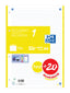 Recambio 1 color a4 100+20h 90g cuadricula 5x5 color banda amarillo
