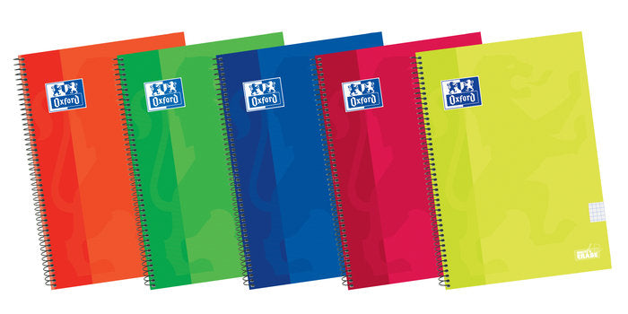 Bloc Espiral A4 Liso 80H 90g | Oxford | Cartón | Formato A4 | Pack 5 Unidades Imagen principal del producto