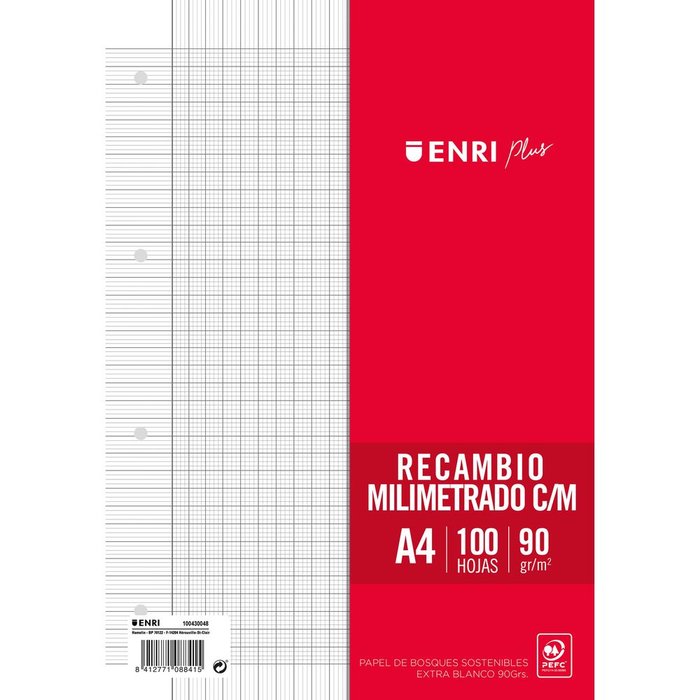 RECAMBIO ENRI 90GR MILIMETRADO CON MARGEN | 1 UNIDADES | (ENRI 2000, S,A,)