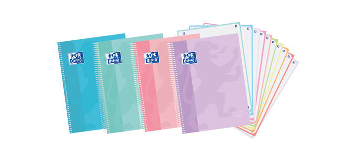 Pack cuaderno espiral a4+ 150h 90g. cuad.5x5 ebook10 touch + marcador textmarker 490 pastel + corrector fancy roller regalo