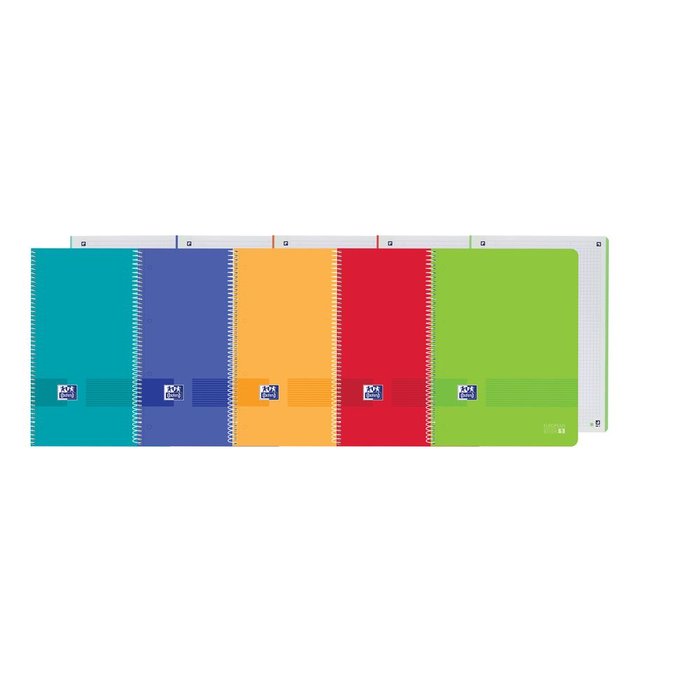 Bloc Espiral Estándar Liso 80H 90g | Oxford | Polipropileno | Formato Estándar | Pack 5 Unidades Imagen principal del producto