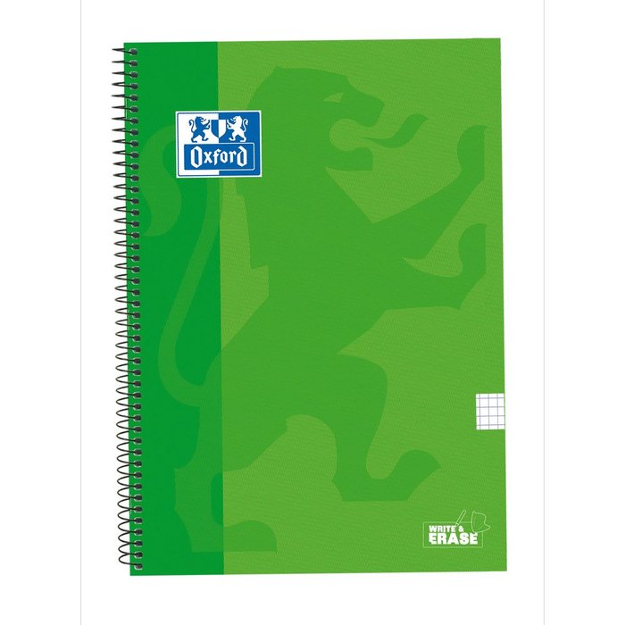 Bloc Folio Cuadro 4mm 80H Tapa Extradura Verde Oxford