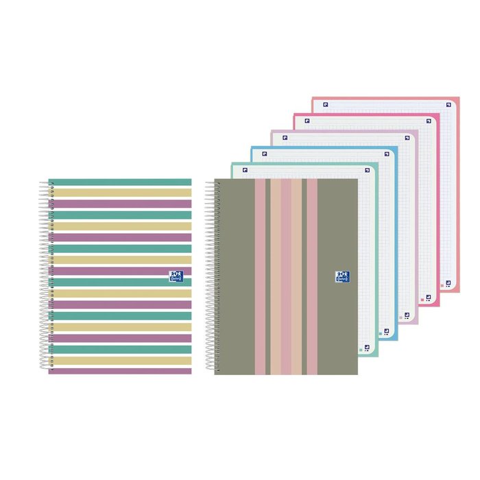 Bloc Europeanbook5 Extradura A4+ 120H Cuadro 5x5 Colorblock Oxford