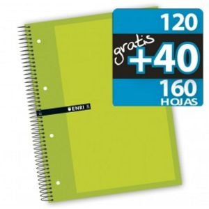 Bloc Espiral Estándar Liso 40H 90g | Enri 2000, S,A, | Cartón | Formato Estándar | Pack 15 Unidades Imagen principal del producto