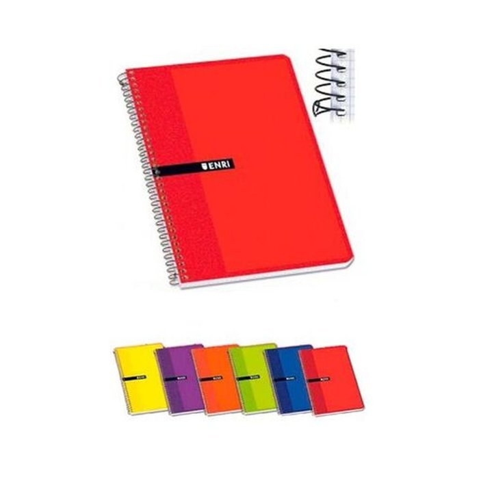 Bloc Espiral Estándar Liso 80H 90g | Enri 2000, S,A, | Cartón | Formato Estándar | Pack 10 Unidades