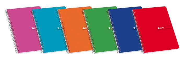 Bloc Espiral A4 Liso 80H 90g | Enri 2000, S,A, | Cartón | Formato A4 | Pack 10 Unidades Imagen principal del producto