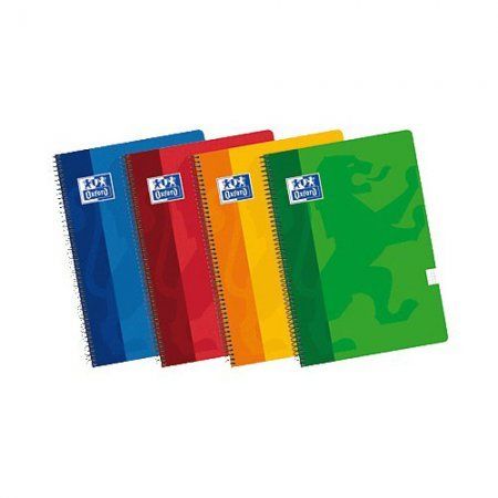 Bloc Espiral A4 Liso 80H 90g | Oxford | Cartón | Formato A4 | Pack 1 Unidades