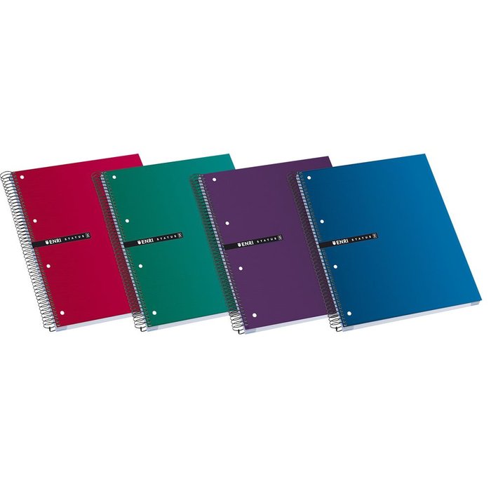 Bloc Espiral Estándar Liso 160H 90g | Enri 2000, S,A, | Cartón | Formato Estándar | Pack 5 Unidades