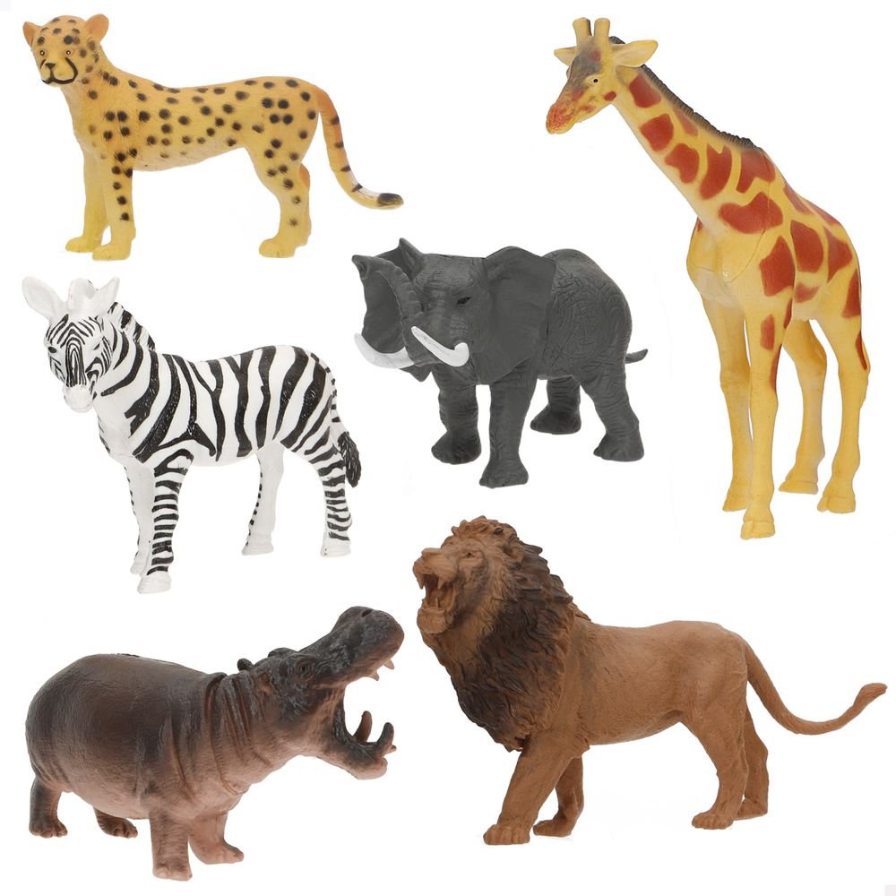 BOLSA 6 ANIMALES JUNGLA 10/12 CM ANIMAL WORLD | COLORBABY | 1 UNIDAD | 8412842378421 Imagen principal del producto