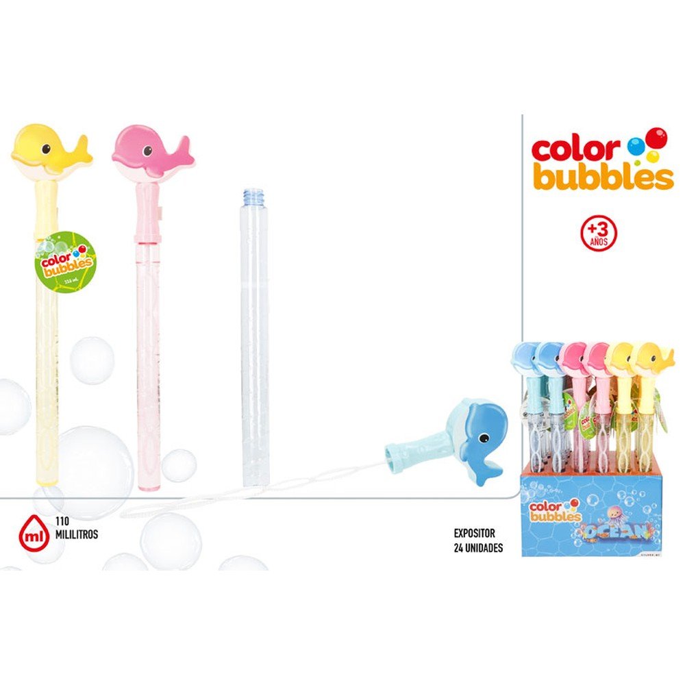 Expositor 24 Pomperos Espada Ballena Color Bubbles Marca Colorbaby Imagen principal del producto