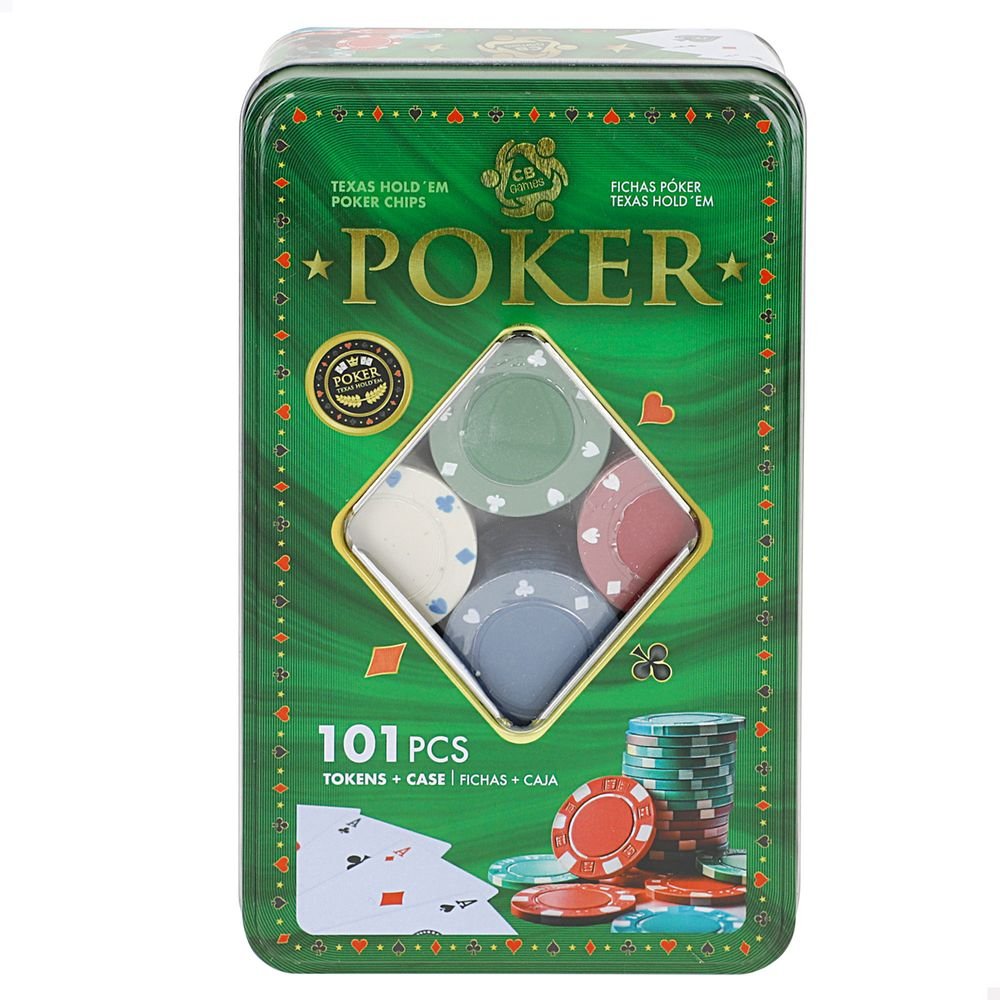Set 100 fichas Poker Texas Hold'em Colorbaby Imagen principal del producto