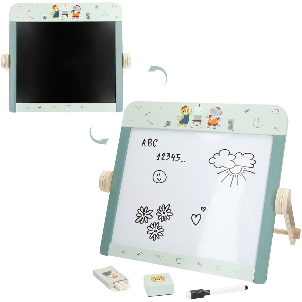 Pizarra Zookabee Madera 2 en 1 con Accesorios Woomax de COLORBABY