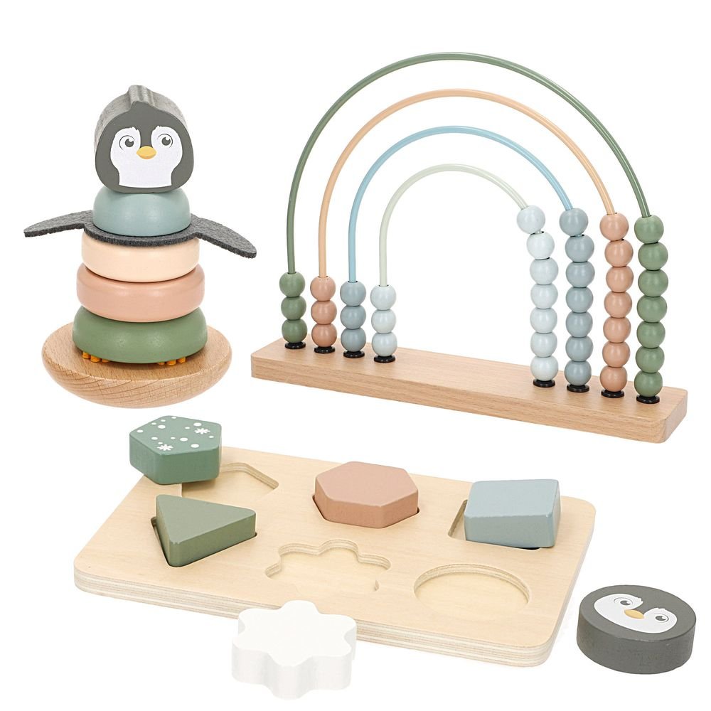 Set Juegos Madera Bebe Woomax 12 piezas