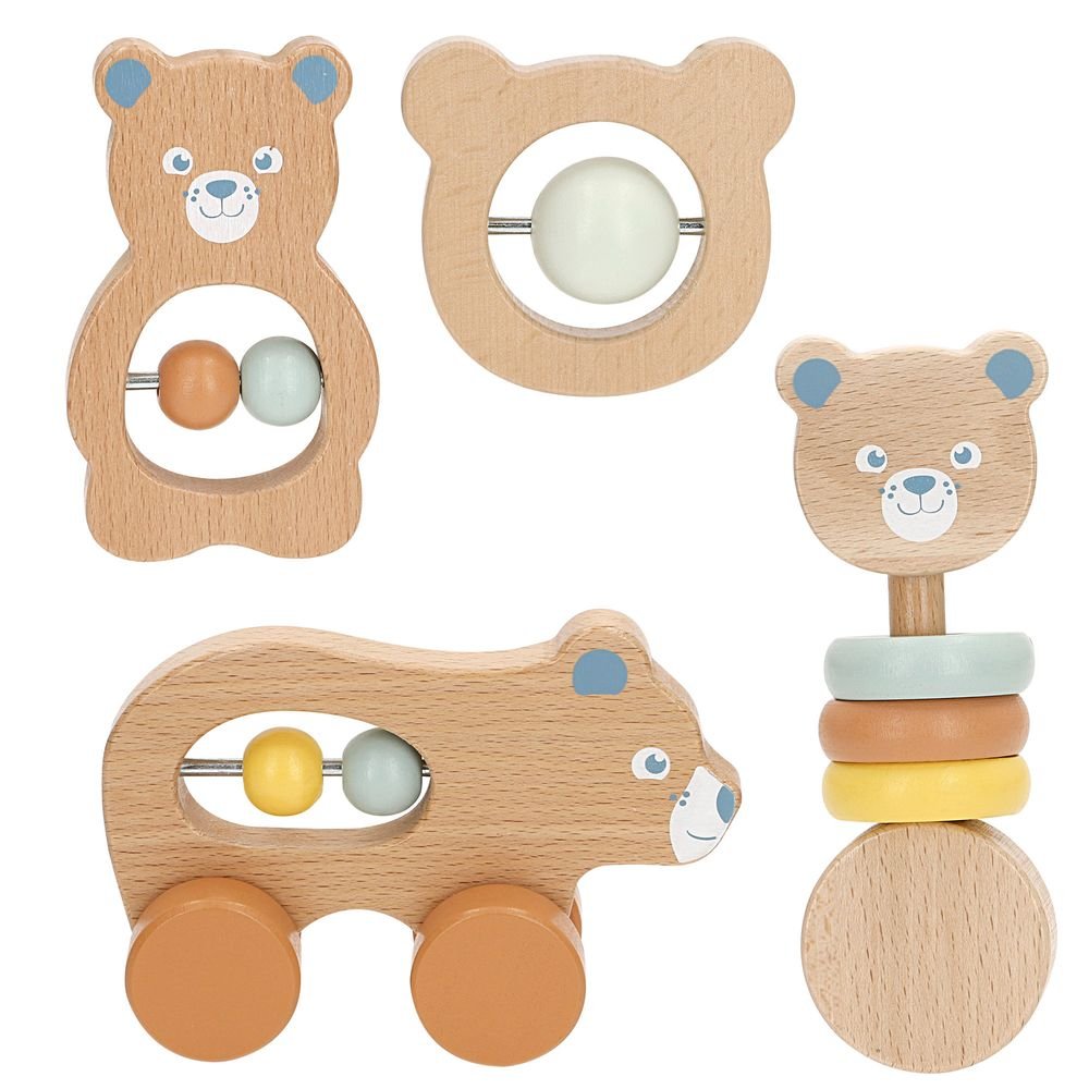 Set Sonajeros Madera Woomax 0M, Pack de 2 juguetes
