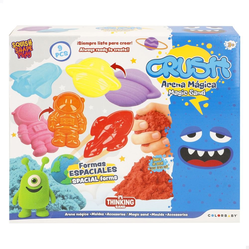 Pack Arena Mágica 3 Colores 150 g con Moldes de COLORBABY