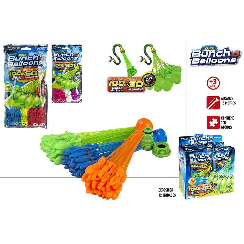 Set 100 Globos Rellenado Facil Bunch-o-balloons COLORBABY Imagen principal del producto