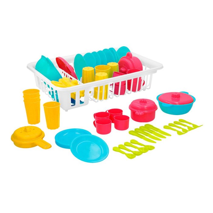 SET 35 PIEZAS MY HOME MENAJE CON ESCURRIDOR | COLORBABY | 1 UNIDAD | 8412842432864
