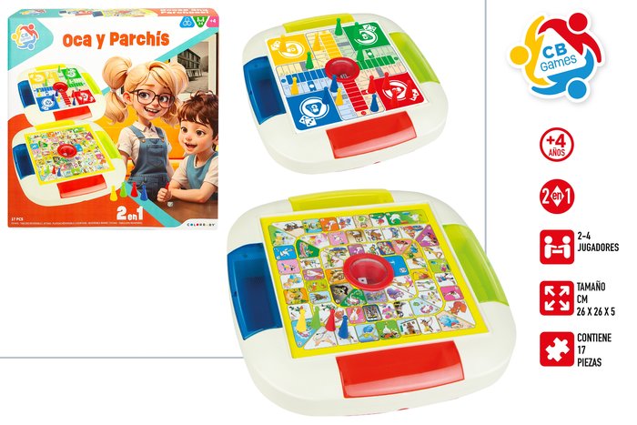 JUEGO PARCHIS/OCA 2 EN 1 CB GAMES | COLORBABY | 1 UNIDAD | 8412842433083