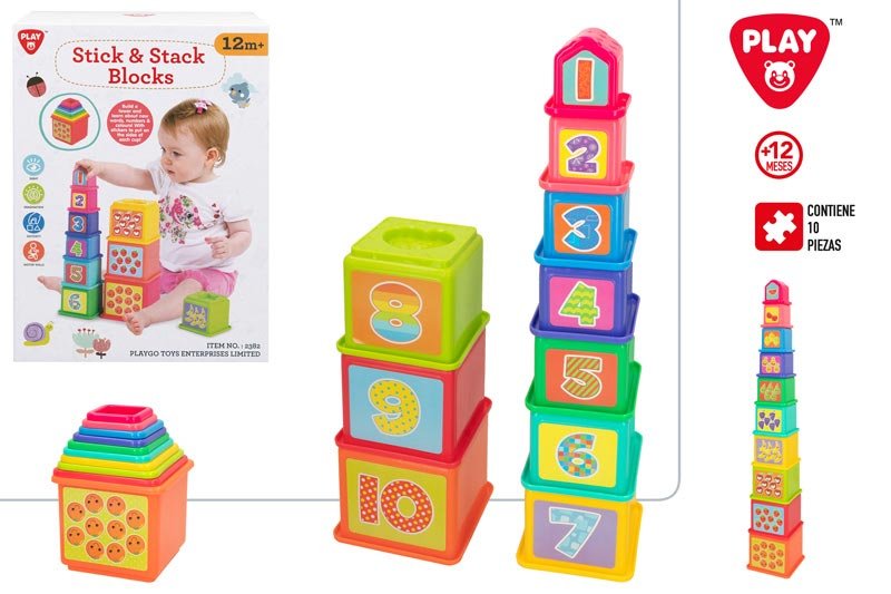 Juego Bloques Stick & Stack Playgo Marca Colorbaby