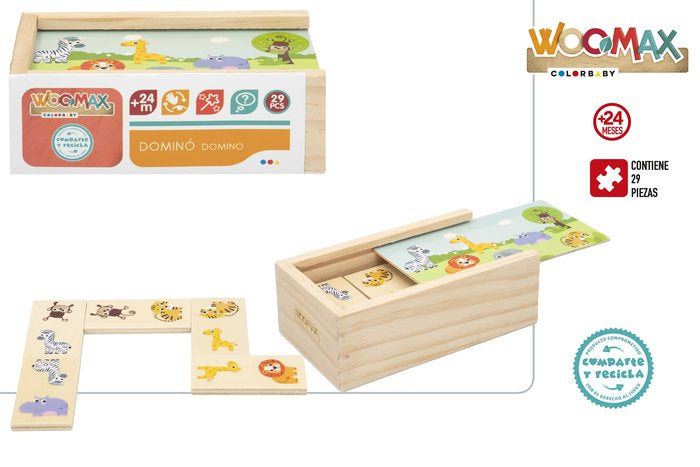 DOMINO MADERA EDUCATIVO WOOMAX | COLORBABY WOOMAX | 1 UNIDAD | 8412842464612