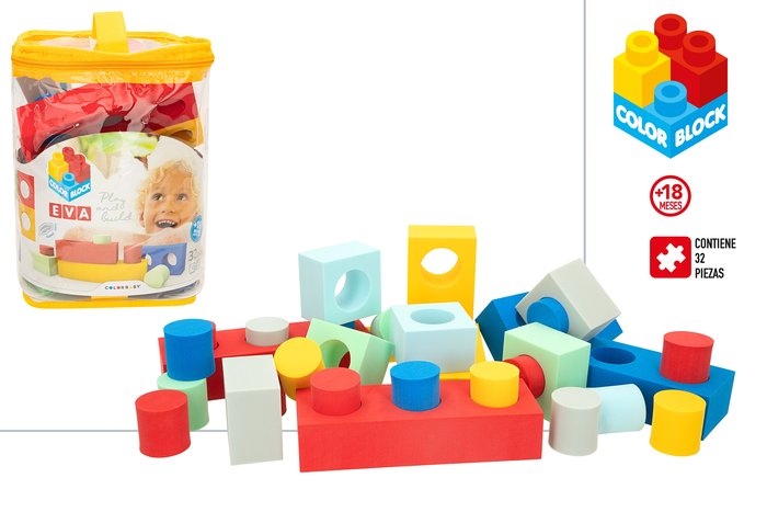 BOLSA BLOQUES EVA COLOR BLOCK | COLORBABY | 1 UNIDAD | 8412842472013