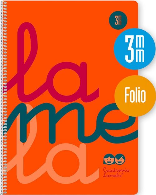 ✅ BLOC LAMELA 5MM ESPIRAL MUELLE FOLIO 80H 90GR CUADROVIA PLASTIC NARANJA Imagen secundaria del producto