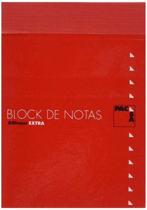 Paq/10 bloc notas con tapa 16º 80h 60gr 4x4