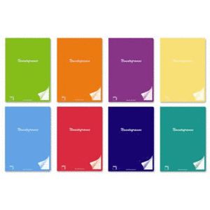 Paq/6 libreta grapada A4 48h 90g pauta 3,5 c/m colores surtidos