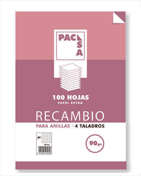 RECAMBIO Fº 100H 4 TALADROS 90G CUAD.4X4 C/M PACSA