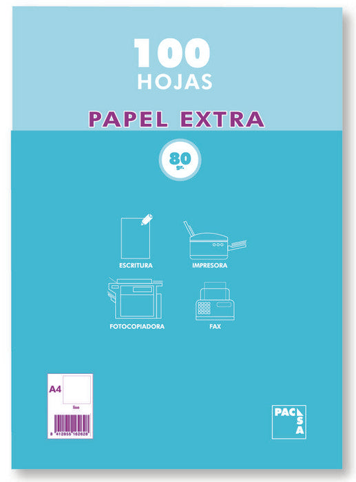 Papel A4 100H 80 g liso Pacsa Imagen principal del producto