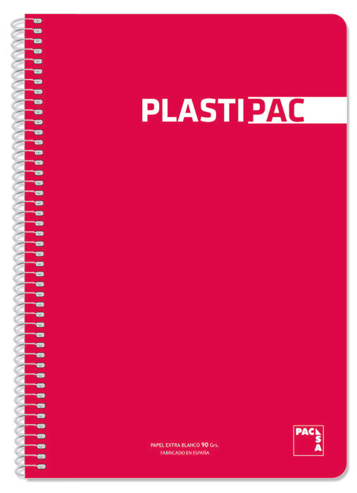 Paq/5 Bloc Fº 80H 90G Cuad 4X4 Plastipac Color Rojo