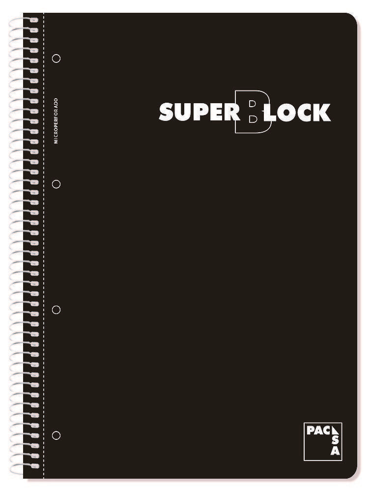 Bloc Espiral Estándar Liso 160H 90g | Pacsa | Cartón | Formato Estándar | Pack 5 Unidades